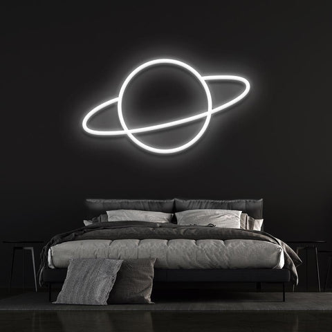 Durable Planet LED Neon Sign, perfect for creating a warm and inviting ambiance in home or office spaces.