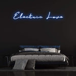Electric Love Blue Neon Sign for Bedroom Wall Decor