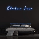 Electric Love Blue Neon Sign for Bedroom Wall Decor
