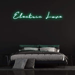 Electric Love Green Neon Sign Wall Decor for Bedroom