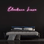 Electric Love Pink Neon Light for Bedroom Wall Decor