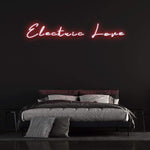 Electric Love Red Neon Sign LED Wall Decor for Bedroom