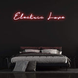 Electric Love Red Neon Sign LED Wall Decor for Bedroom