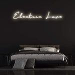 Electric Love White Neon Sign for Bedroom Wall Decoration