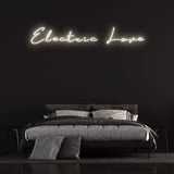 Electric Love White Neon Sign for Bedroom Wall Decoration