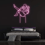 Embrace Neon Sign in Pink - Romantic LED Light for Bedroom and Office Walls