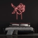 Embrace Neon Sign in Red - Romantic Wall Light Art for Home Decor