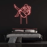 Embrace Neon Sign in Red - Romantic Wall Light Art for Home Decor
