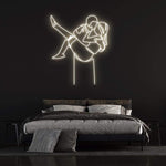 Embrace Neon Sign in Yellow - LED Romantic Wall Art for Home and Office