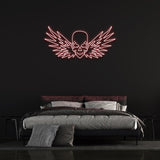 Flying Skull LED neon sign, unique and vibrant party decor to create a statement.