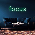 Focus neon sign, LED wall decor for home or office, perfect for staying motivated and inspired.