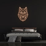 Geometric Wolf LED Neon Sign, Stylish Wall Decor for Home, Vibrant and Edgy Design