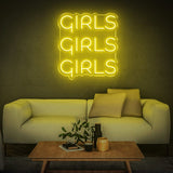 Girly Girls Neon Sign, LED Wall Decor for Glam Bedroom Lighting and Style