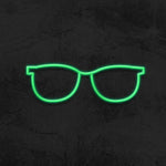  Glasses LED neon sign designed for bar and café decor, eye-catching and vibrant illuminated display to attract customers.