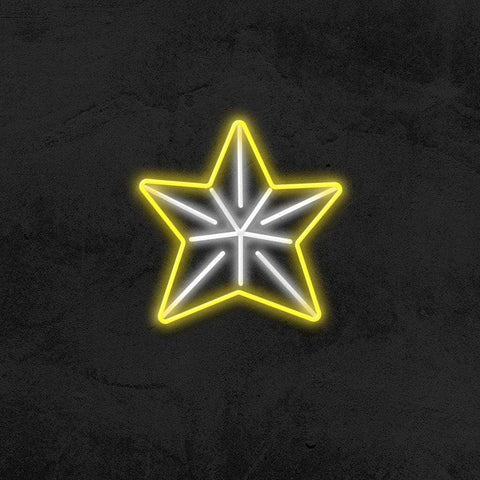 Floating star LED neon sign with twinkling lights, creating a magical atmosphere for home, bedroom, or event decor.






