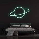 Glowing Planet LED Neon Sign, ideal for creating a soothing atmosphere in bedrooms or as stylish wall decor.
