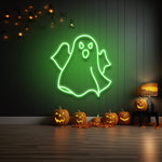 Halloween Ghost LED Neon Sign – A whimsical and eerie wall light to brighten up your Halloween party.