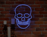 Eye-catching skull LED neon sign for Halloween parties, creating an eerie and fun vibe.