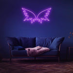 Handmade Angel Wings Neon Sign – LED light decor for homes, bedrooms, or events, offering a stylish and personalized touch to any space.