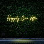 Happily Ever After neon sign, perfect for romantic weddings and creating magical ambiance.