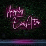 Happily Ever After LED neon sign, perfect for romantic weddings and adding charm to any event.