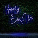 Happily Ever After neon sign, LED wedding décor to enhance the atmosphere with romance and whimsy.