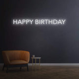 Eye-catching Happy Birthday neon wall sign, perfect for birthday party decor.