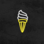 Italian Ice Cream green and white LED neon sign – eye-catching wall decor for gelato shops and restaurants, designed to attract customers and enhance ambiance.