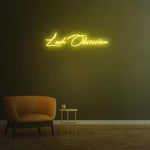 Lash Obsession LED Neon Sign – A trendy wall décor piece for beauty salons, highlighting lash services in a modern and inviting style.