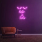 Glamorous Lashes to Lashes LED neon sign – Perfect for beauty salons, attracting clients with its modern and stylish design.