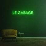 Le Garage LED neon sign – Bright and vibrant lighting for auto shops and garages, adding retro style and personality.
