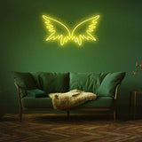 LED Neon Angel Wings Sign – Stunning wall art light for bedroom, home, or event decor, adding urban flair and personality to any space.