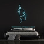 LED Neon Sign Two Faces - Home Decor - Conversation Starter
