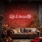 Let It Snow neon sign – Beautiful LED lighting to decorate your home, office, or store during the holiday season.