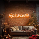 Let It Snow neon sign – Charming winter holiday LED light perfect for creating a magical Christmas atmosphere..