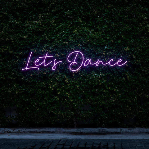 Let's Dance LED neon sign – Vibrant wall decor for parties, weddings, and events.