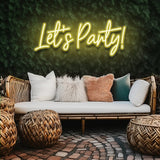 Create a fun party atmosphere with the 'Let's Party' LED neon sign – Ideal for all types of celebrations.
