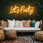 Add excitement with the 'Let's Party' LED neon sign – Perfect for birthday parties, weddings, and special events.