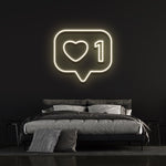 colorful 'Like' LED neon sign, stylish and eye-catching wall decor for contemporary spaces.