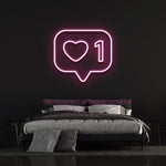 Vibrant 'Like' LED neon sign, perfect wall decor for home, office, or trendy spaces