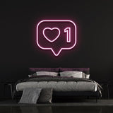 Vibrant 'Like' LED neon sign, perfect wall decor for home, office, or trendy spaces