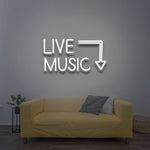Live Music LED neon sign wall art, ideal for concerts, bars, and event spaces to elevate the vibe.