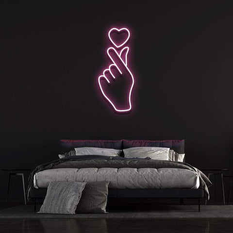 Love at Your Fingertips LED Neon Sign – Vibrant wall décor for home or office, perfect for spreading love and positivity in any space.
