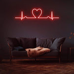 Love Beat Neon Light – Modern LED décor piece, ideal for adding charm to living rooms, bedrooms, or studios.