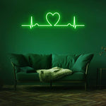 Love Beat Neon Sign – Energy-efficient LED wall décor, designed to last for at least 10 years with vibrant brilliance.