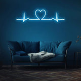 Love Beat Neon Sign – Eye-catching LED wall light, perfect for studio spaces and enhancing creative vibes.