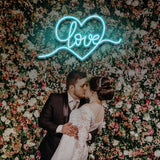 "Love LED Neon Sign – Custom colors and vibrant design, perfect for adding warmth and charm to any room or event.