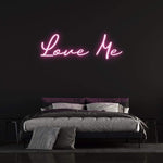 Love Me LED Light – Neon sign for romantic bedrooms or stylish events, providing eye-catching and heartwarming wall decor.