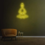 Meditate Neon Light – LED mindfulness wall decor for yoga studios or meditation spaces, providing a sustainable and serene atmosphere.