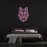 Modern Wolf LED Neon Sign, Stunning Wall Decor for Home and Studio, Bright and Edgy